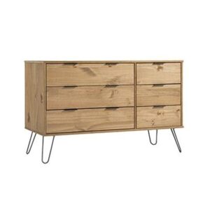 Avoch Wooden Chest Of Drawers In Waxed Pine With 6 Drawers