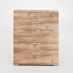 Mantova Wooden Chest Of Drawers In Planked Oak Effect