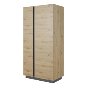 Alaro Wooden Wardrobe With 2 Hinged Doors In Artisan Oak