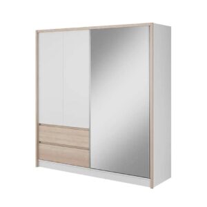 Sedona 204cm Woooden Wardrobe With 2 Sliding Doors In Sonoma Oak