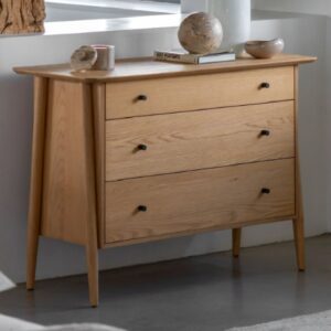Hervey Wooden Chest Of 3 Drawers In Natural