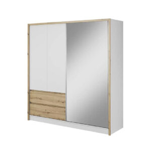 Sedona 204cm Woooden Wardrobe With 2 Sliding Doors In Artisan Oak
